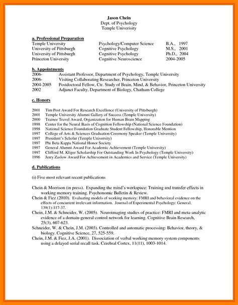 Biographical Sketch Template