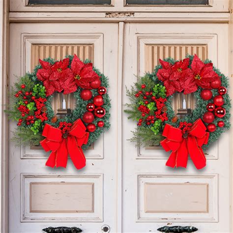 JLFNYA Christmas Wreaths for Front Door,Christmas Decorations Christmas ...