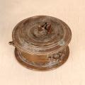 Rajasthani Art Handcrafted Brass Inkpot in Vintage Finish