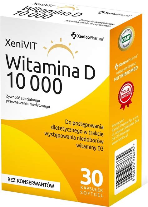 Preparat medycyny naturalnej XeniVIT Naturalna Witamina D 10000 30 kaps ...