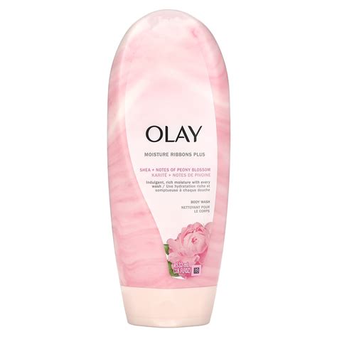 Olay, Moisture Ribbons Plus Body Wash, Shea + Notes of Peony Blossom ...