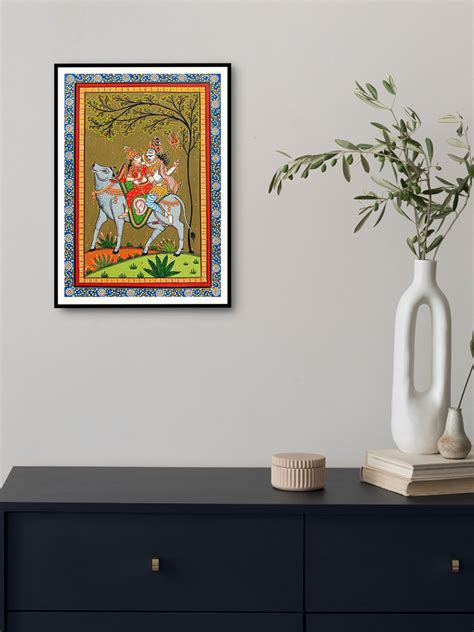 Buy Shiva and Parvati Riding on Nandi Pattachitra Paintings ...