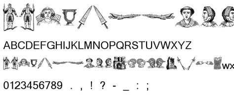 the middle ages I Font | Dingbats Ancient