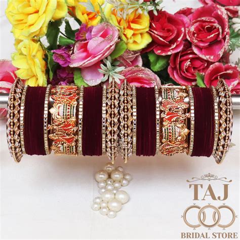 Rajasthani Bridal Bangles Set With Beautiful Dulha Dulhan Rajwadi Meta ...