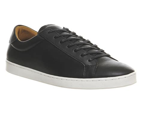 Mens Black Leather Running Shoes at Robin Clark blog