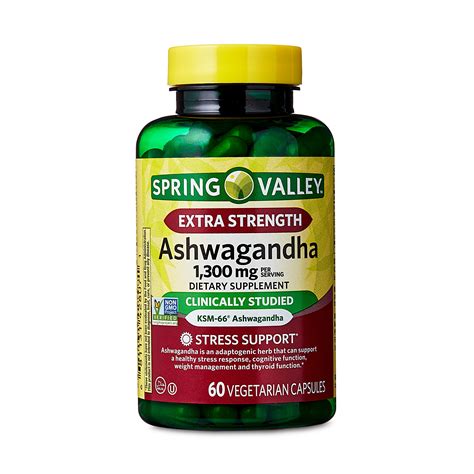 Spring Valley Ashwagandha Suplemento - 1300mg, 60 Paraguay | Ubuy