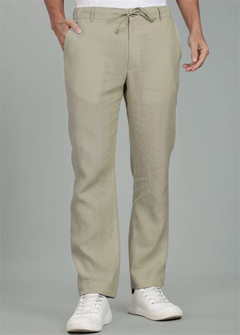 Artichoke Green Pure Linen Travel Pants – Linen Trail