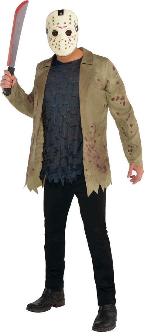 Men's Friday the 13th Jason Voorhees Black/Brown Blood-Splattered ...