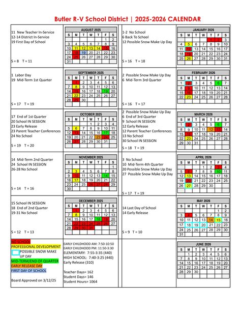 Butler R-V School District Calendar 25-26 Revised [PDF] - EduCounty