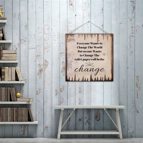 Funny Bathroom Pallet Sign Plaque Change The Toilet India | Ubuy
