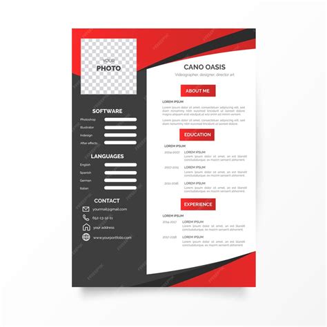 Curriculum vitae moderne avec des formes abstraites | Vecteur Gratuite