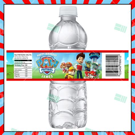 Paw Patrol Cartoon Party Bottle Labels – Cartoon Invites