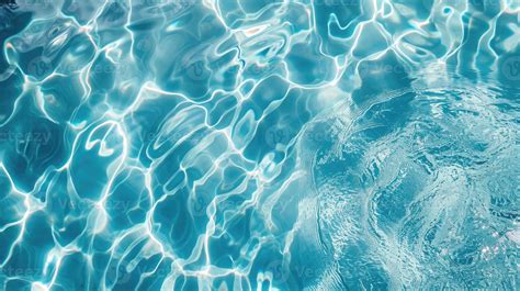 AI generated Swimming pool bottom caustics ripple and flow with waves ...