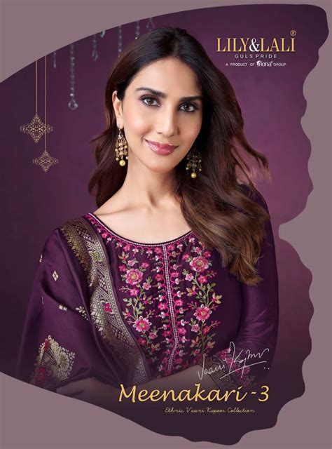 Lily And Lali Meenakri Vol 3 Fancy Kurti Pant With Dupatta