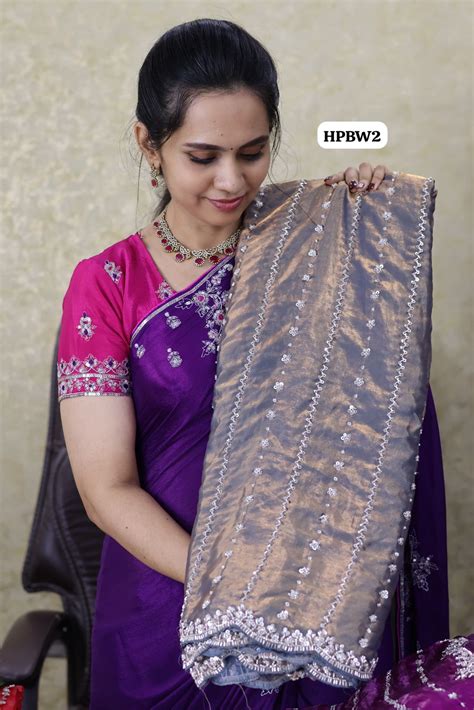 Heavy premium space silk saree with katdana beads work 🥳 – Rishi Boutique
