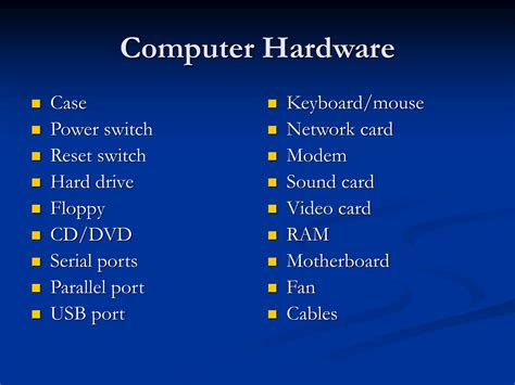 Image result for Basic Computer Parts