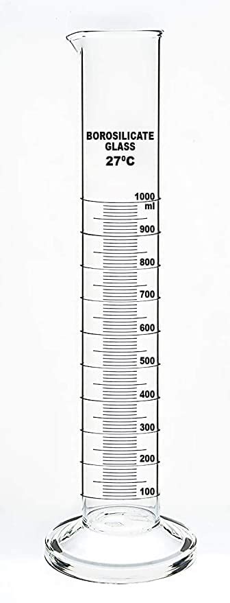 Buy OCTA Borosilicate 3.3 Glass Measuring Cylinder with Graduation ...