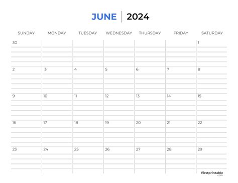June 2024 Calendars | 40 Free Printable PDF