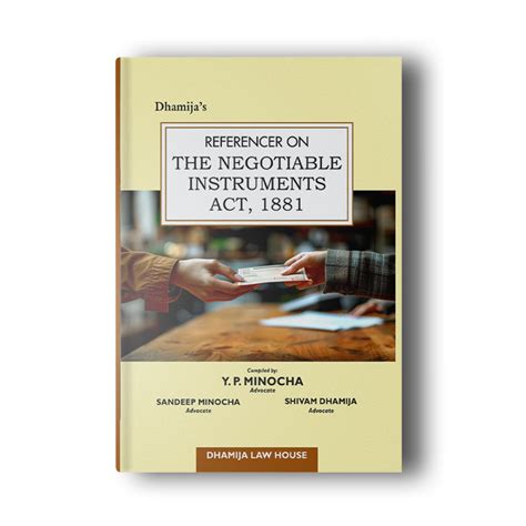 Referencer on The Negotiable Instruments Act, 1881 – Law Book Bazaar