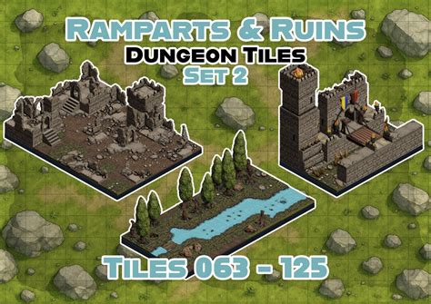 Buy Dungeon Blocks - Ramparts and Ruins Tiles Set 2 - Individual Tiles ...