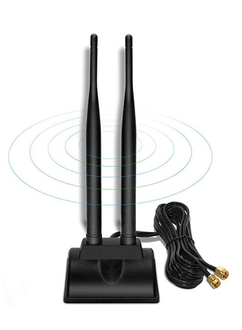 ZORBES® Dual WiFi Antenna with RP SMA Male Connector,WiFi Range ...