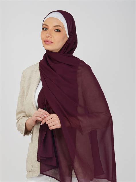 Buy Stylish Purple Premium Soft Georgette Hijab Online