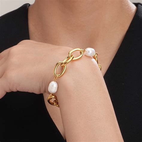 Link Pearl Chain Bracelet – PALMONAS