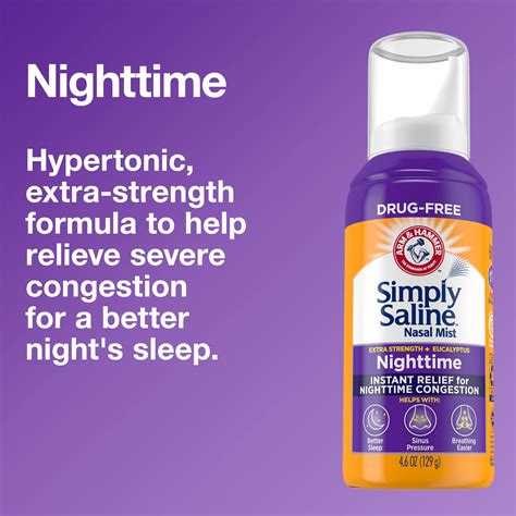 Snapklik.com : ARM & HAMMER Simply Saline Nighttime Nasal Mist 4.6oz- Instant Relief For SEVERE ...