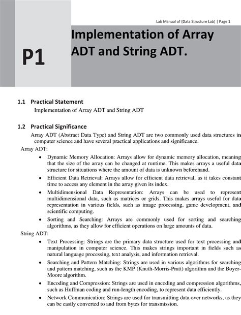 BCSP-303 Lab Manual Data Structure - ####### Lab Manual of (Data ...