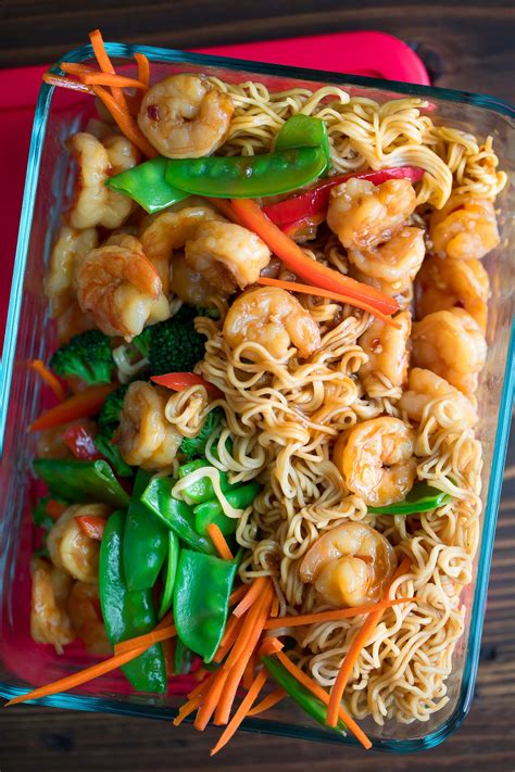 Shrimp Stir Fry with Ramen Noodles - Peas and Crayons