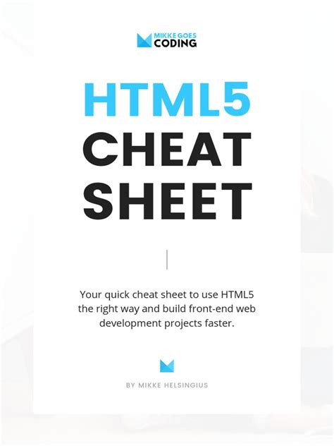 Image result for HTML5 Reference Sheet