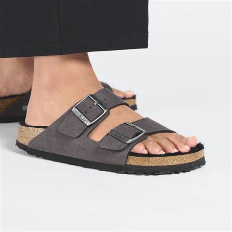 Arizona Shearling Synthetics Desert Dust Black | BIRKENSTOCK
