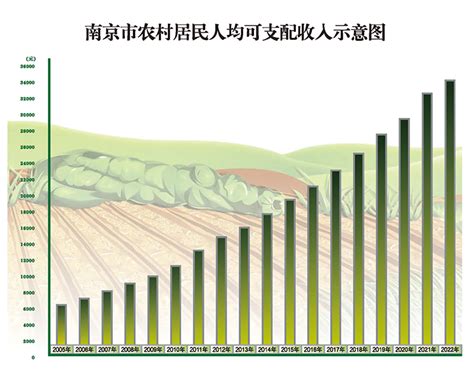 南京市农村居民人均可支配收入示意图