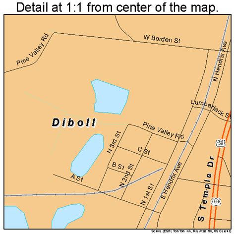 Diboll Texas Street Map 4820308