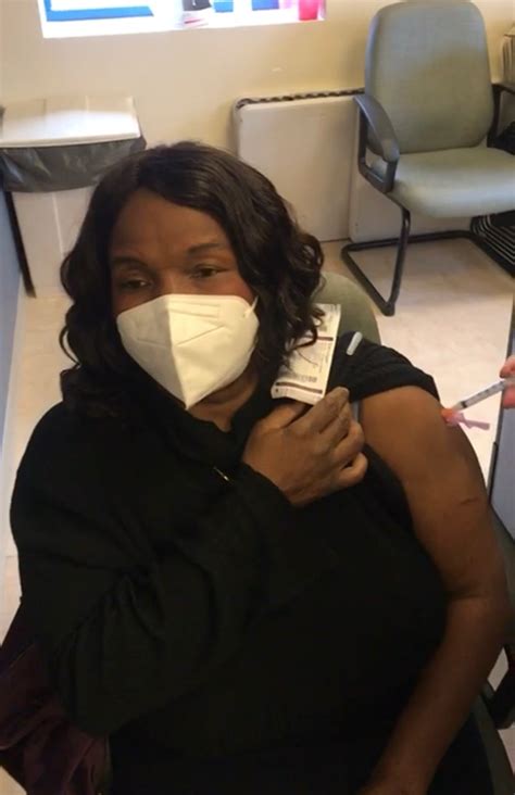 Dr. Florence M. Brown received her COVID-19 vaccine at Newark Community ...