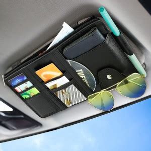 BROGBUS Sun Visor Organizer for Cars-Cards. Pens. Sunglasses and ...