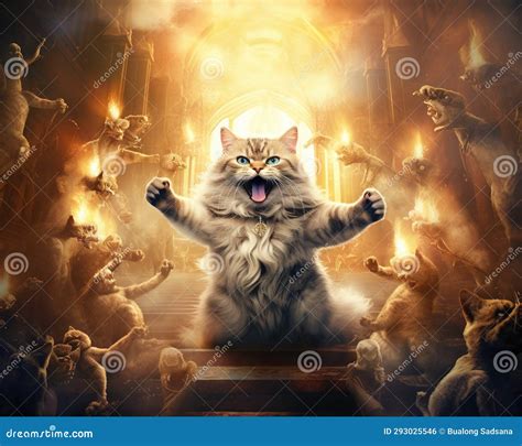 Two Evil Cats Bared Teeth Isolated On The White Vector Illustration ...