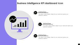 Business Intelligence KPI Dashboard Icon PPT Slide