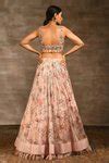 Buy Pink Tulle, Chiffon And Silk Chanderi Cutdana, Sequin & Floral ...