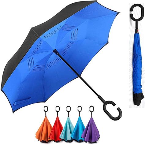 Zureni Double Layer Inverted Colourful Umbrella for Men-Women & kids ...