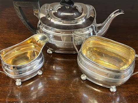 An Edward VII Silver Three Piece Tea-Set. – Ibbett Mosely Auctions