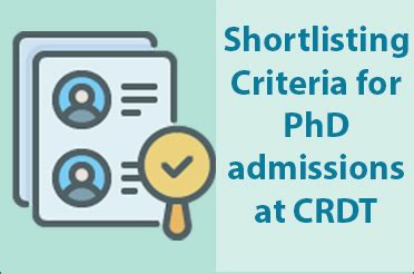 Shortlisting Criteria for PhD admissions at CRDT : IIT Delhi