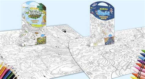 GIANT JUNGLE SAFARI COLOURING Charts and GIANT SPACE COLOURING Charts ...