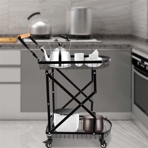 Buy 2 Tiers Utility Carts Heavy Duty Hand Truck Dolly with Wheels ...