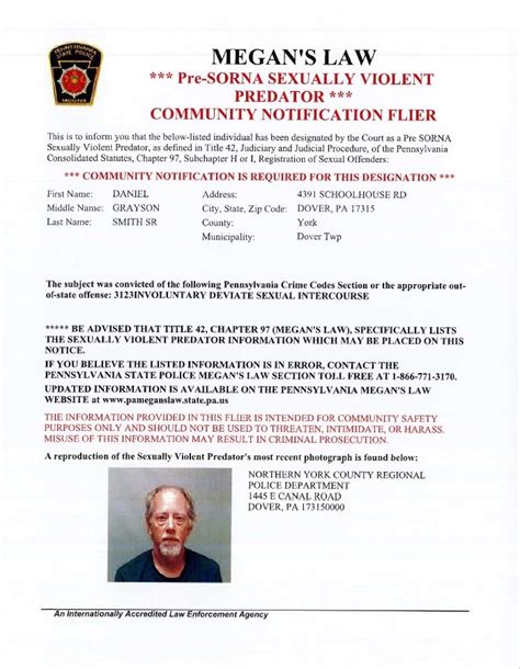 Megan's Law Offender - Mandatory Community Notification in Dover ...