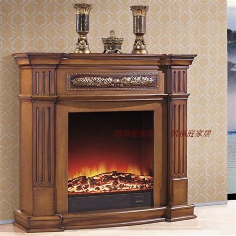 壁炉 欧式 室内装饰壁炉 深色 实木框架 厂价直销VA260_有木友1688