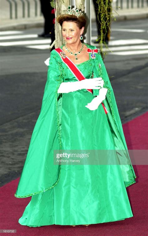 Queen sonja of norway attends the wedding of her son norwegian crown ...