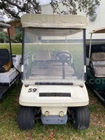 1998 Club Car DS Model, 6 passenger Golf Cart, Beige | AllSurplus
