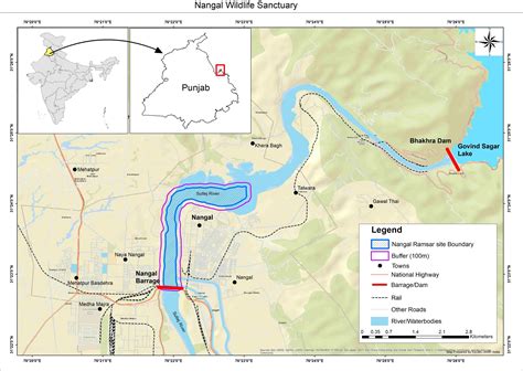 Bhakra Nangal Dam Map