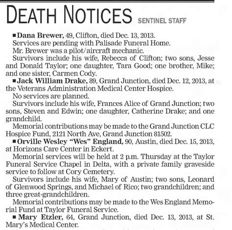 Death Notices - Newspapers.com